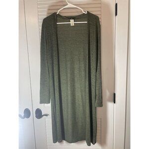 Vizio Hunter Green Long Cardigan Women's Sz Med USA Made